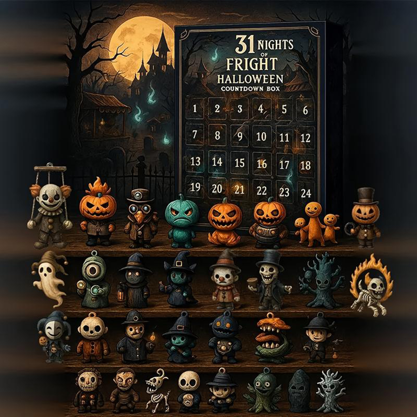 31 Nights Of Fright For Hallow - Advent Calendar Gift ulasan dan harga