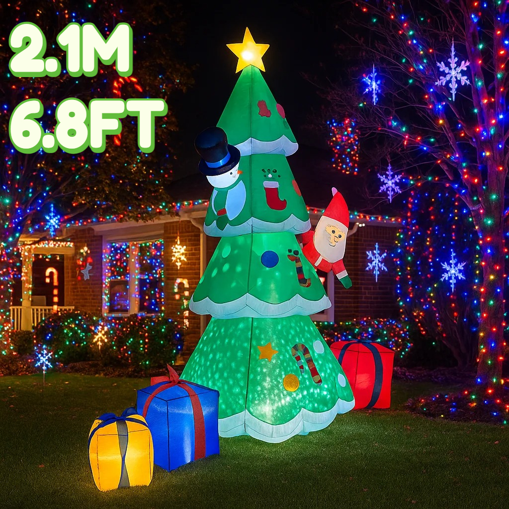 2.1M/6.8FT Christmas Tree Snow - Christmas Lights Outdoor ulasan dan harga