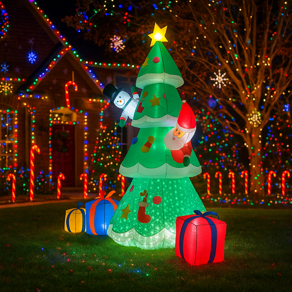 2.1M/6.8FT Christmas Tree Snow - Christmas Lights Outdoor ulasan dan harga