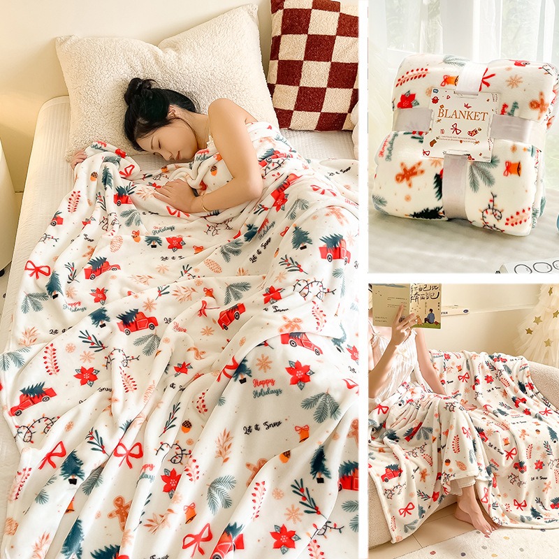 70x100cm Christmas Thickened F - Christmas Throw Blanket ulasan dan harga