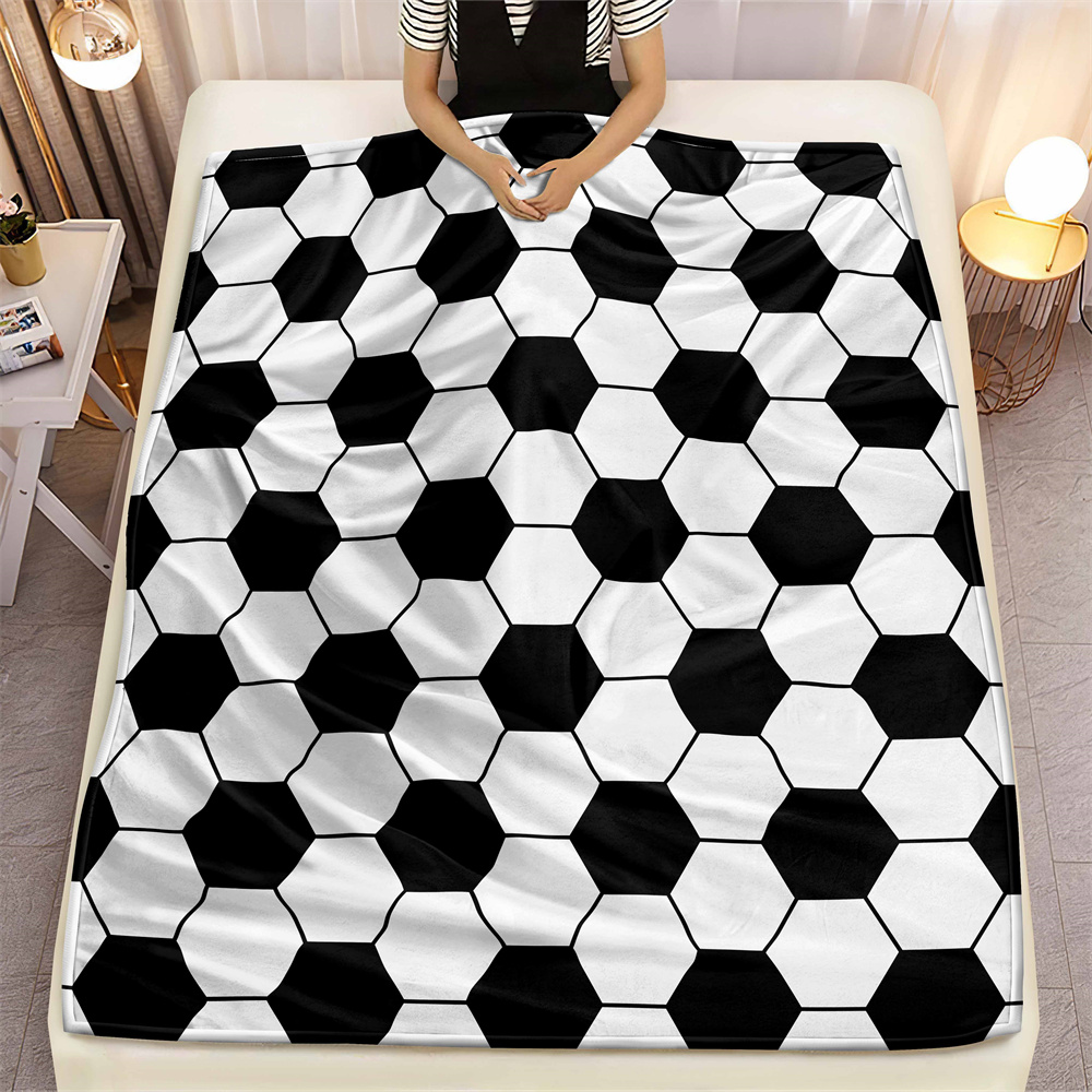 Black white football Microfibe - Christmas Throw Blanket ulasan dan harga