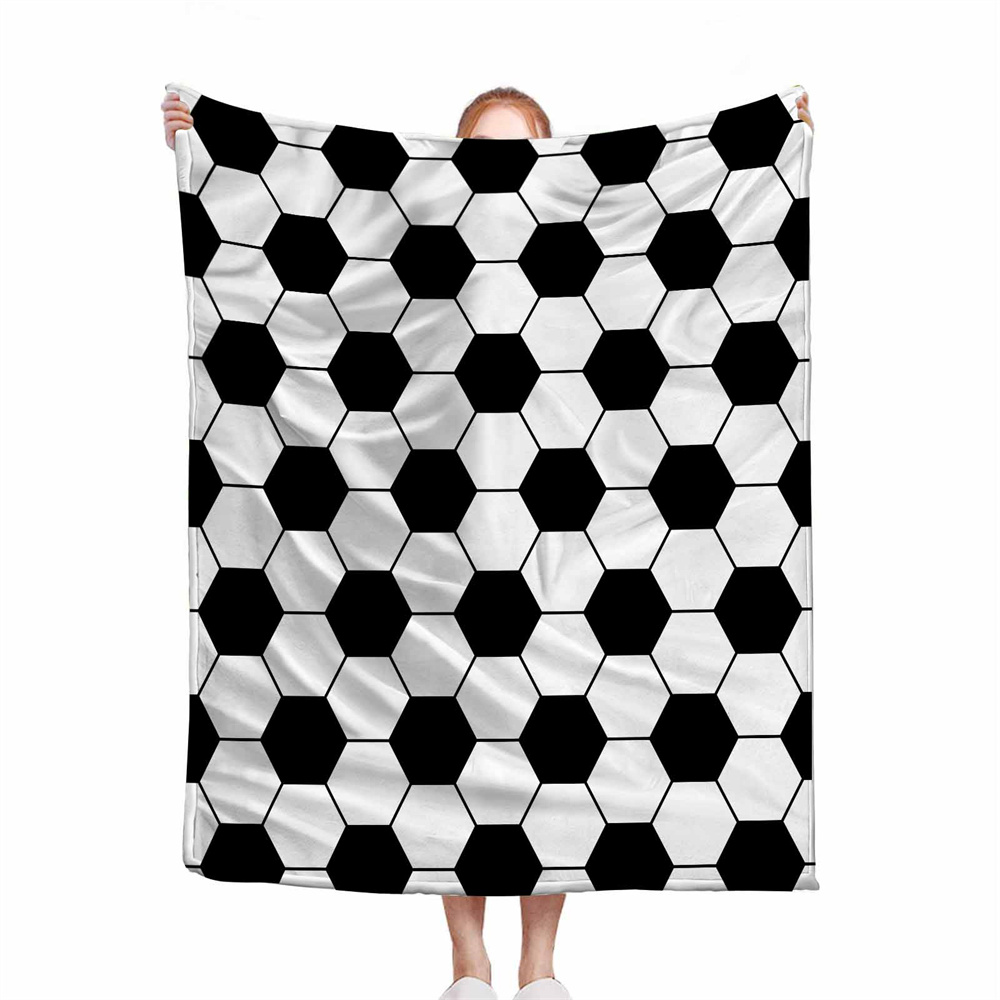 Black white football Microfibe - Christmas Throw Blanket ulasan dan harga