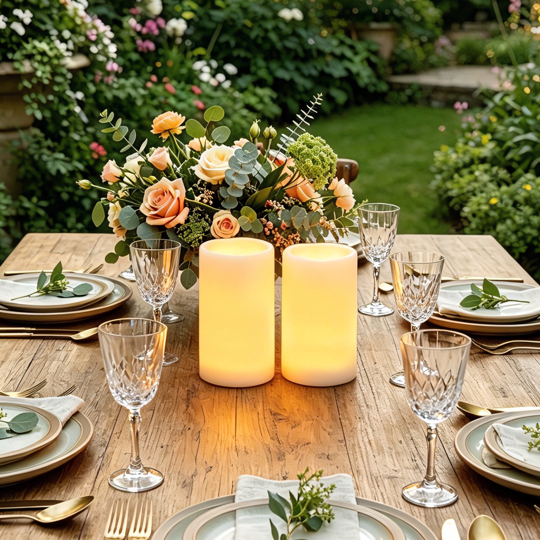 Flameless LED Pillar Candle Wa - Holiday Candle Set ulasan dan harga