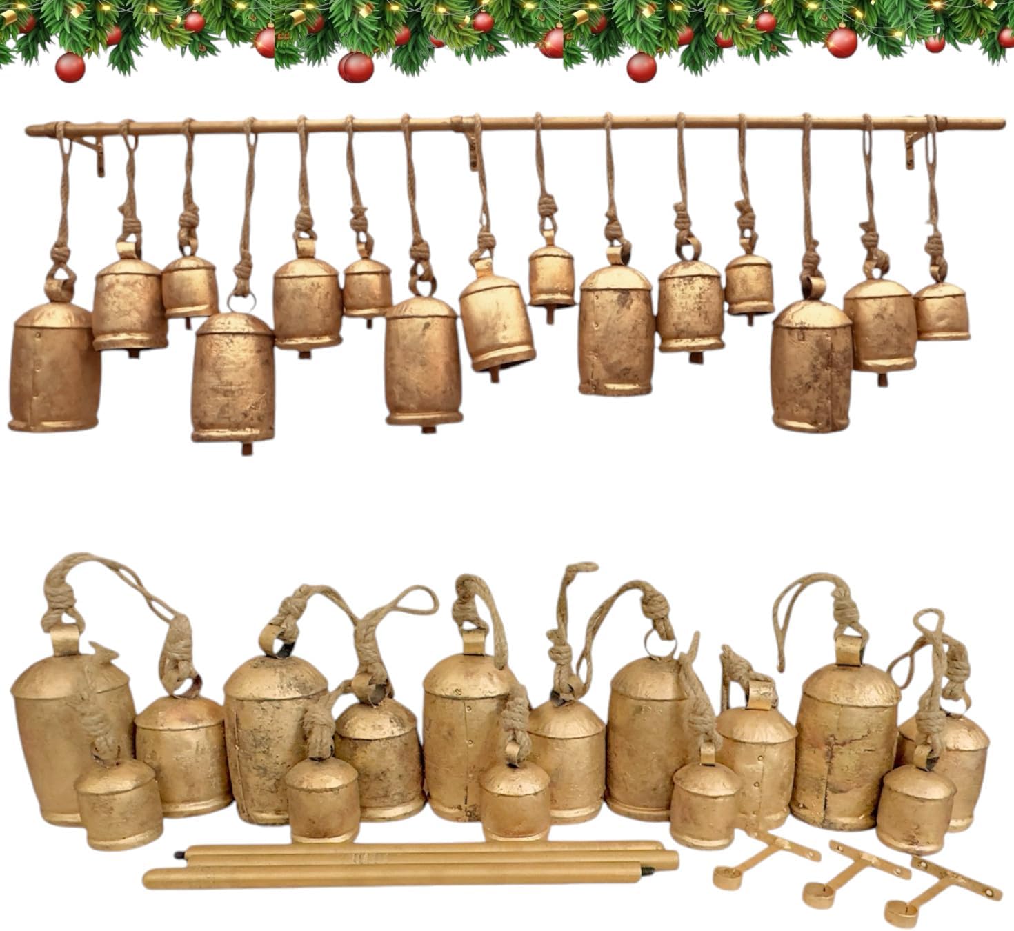 RW Rustic Giant Christmas Bell - Christmas Stocking Hanging ulasan dan harga