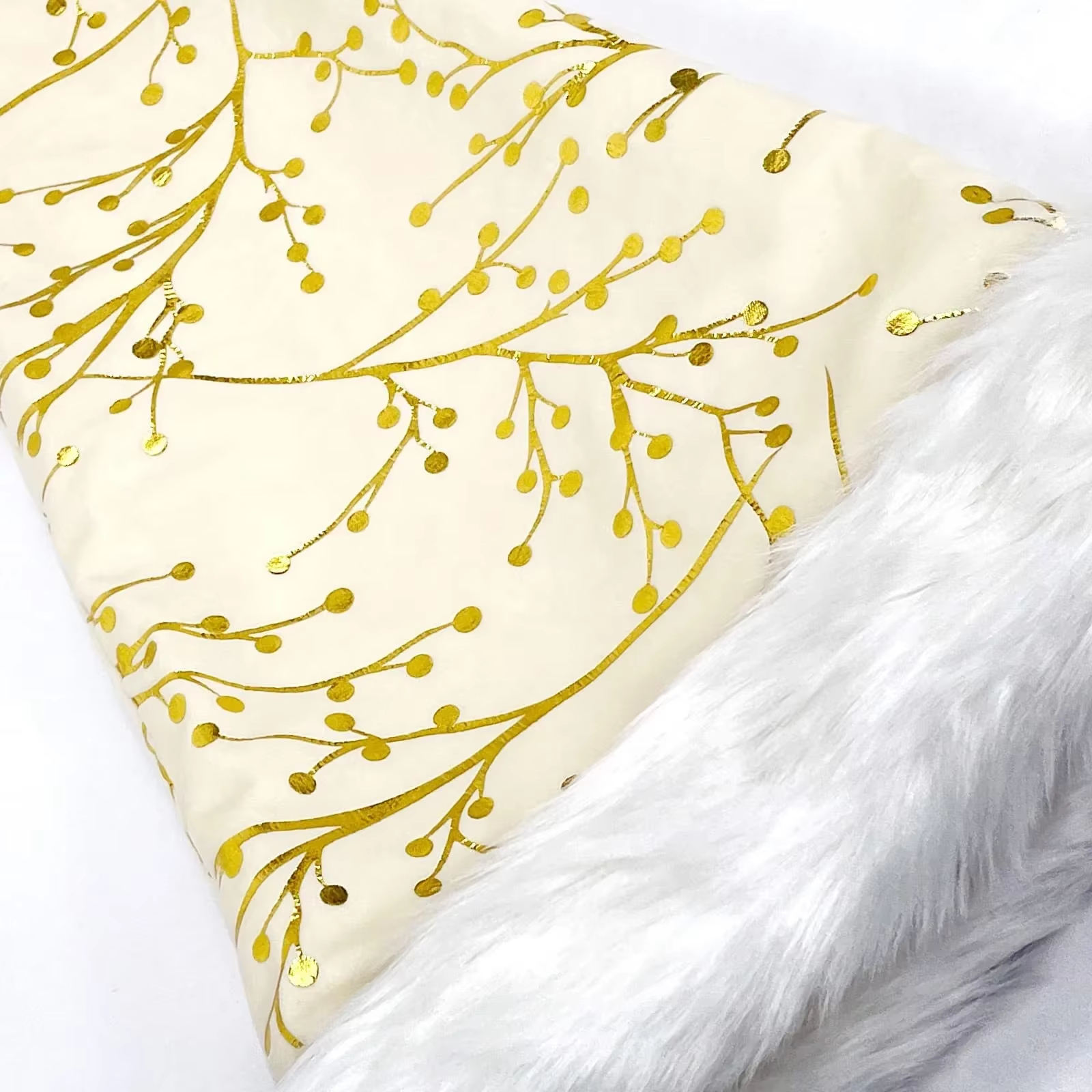 Gold Stamping Hat Decorative C - Santa Hat Plush ulasan dan harga