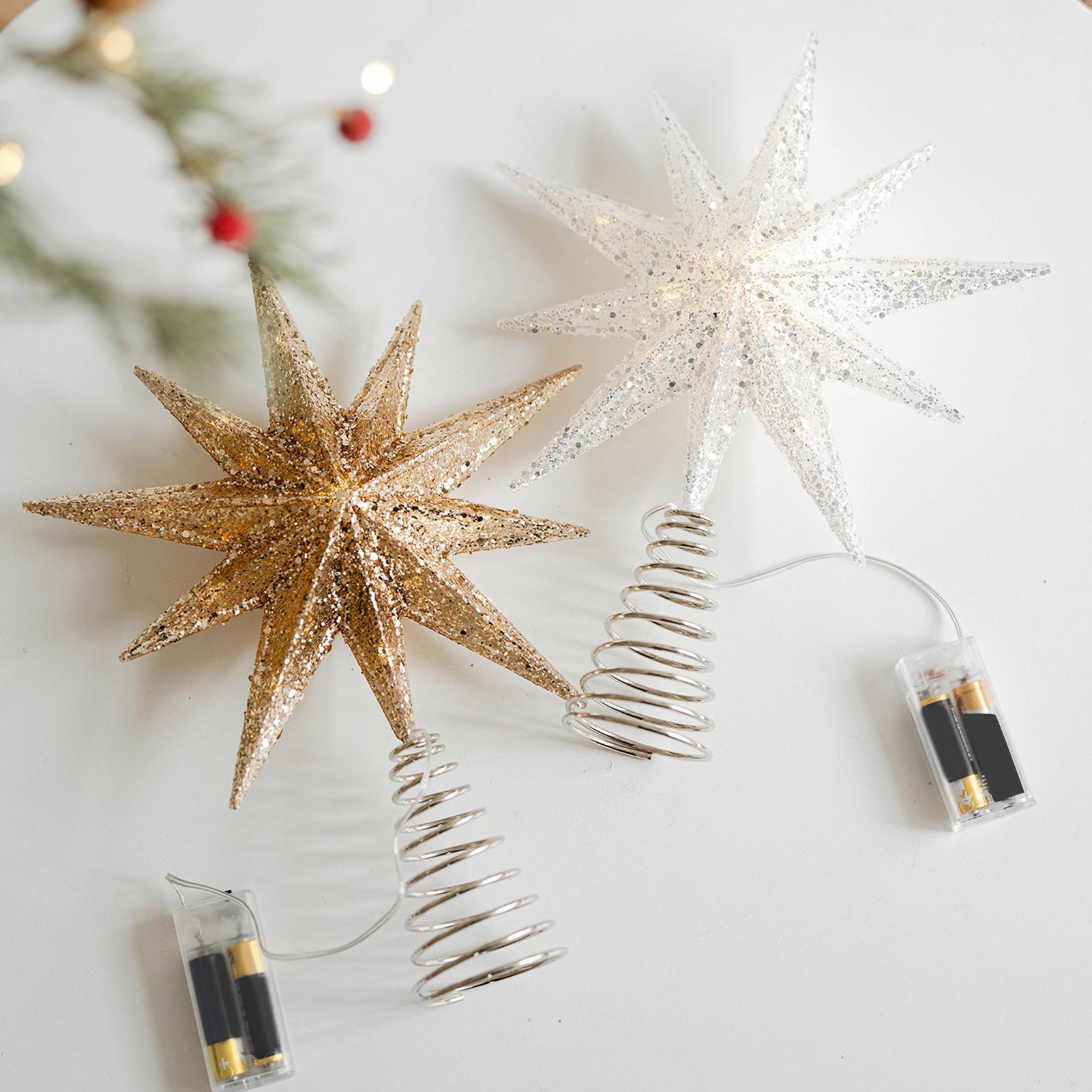 Christmas Star Tree Topper Wit - Star Tree Topper ulasan dan harga