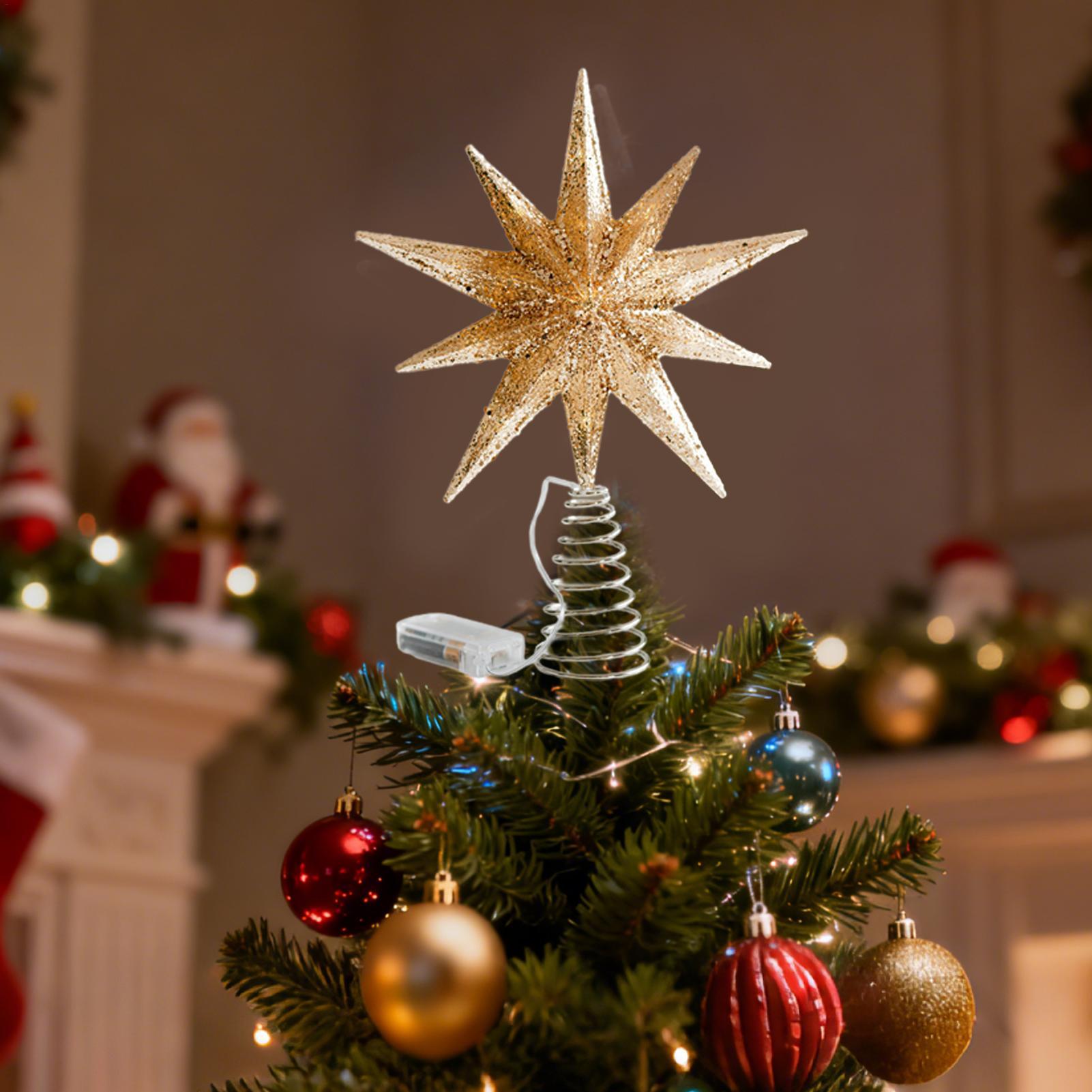 Christmas Star Tree Topper Wit - Star Tree Topper ulasan dan harga