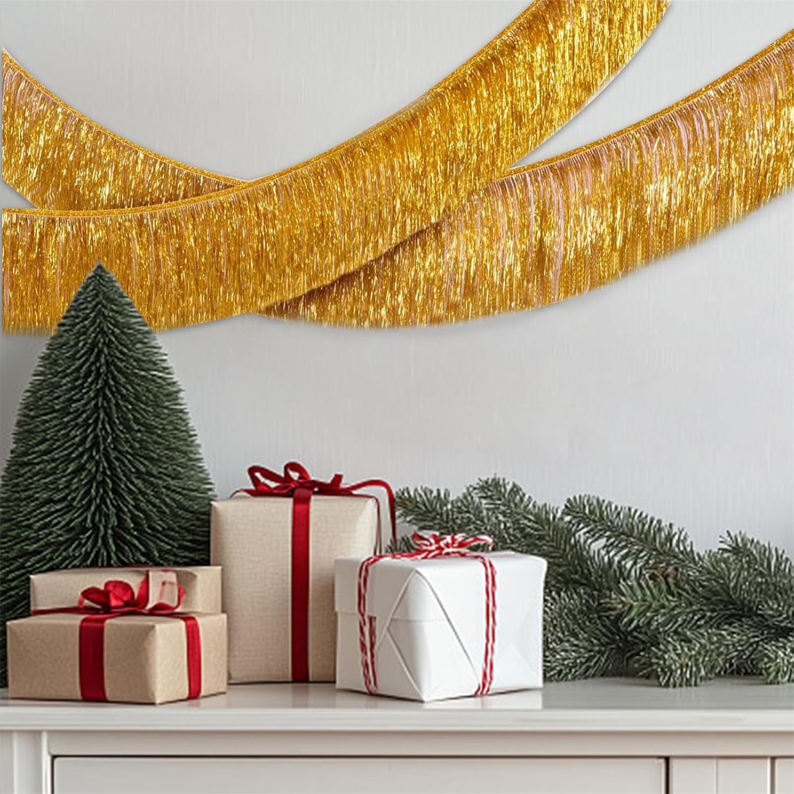 Gold Foil Fringe Garland Party - Tinsel Garland Decoration ulasan dan harga