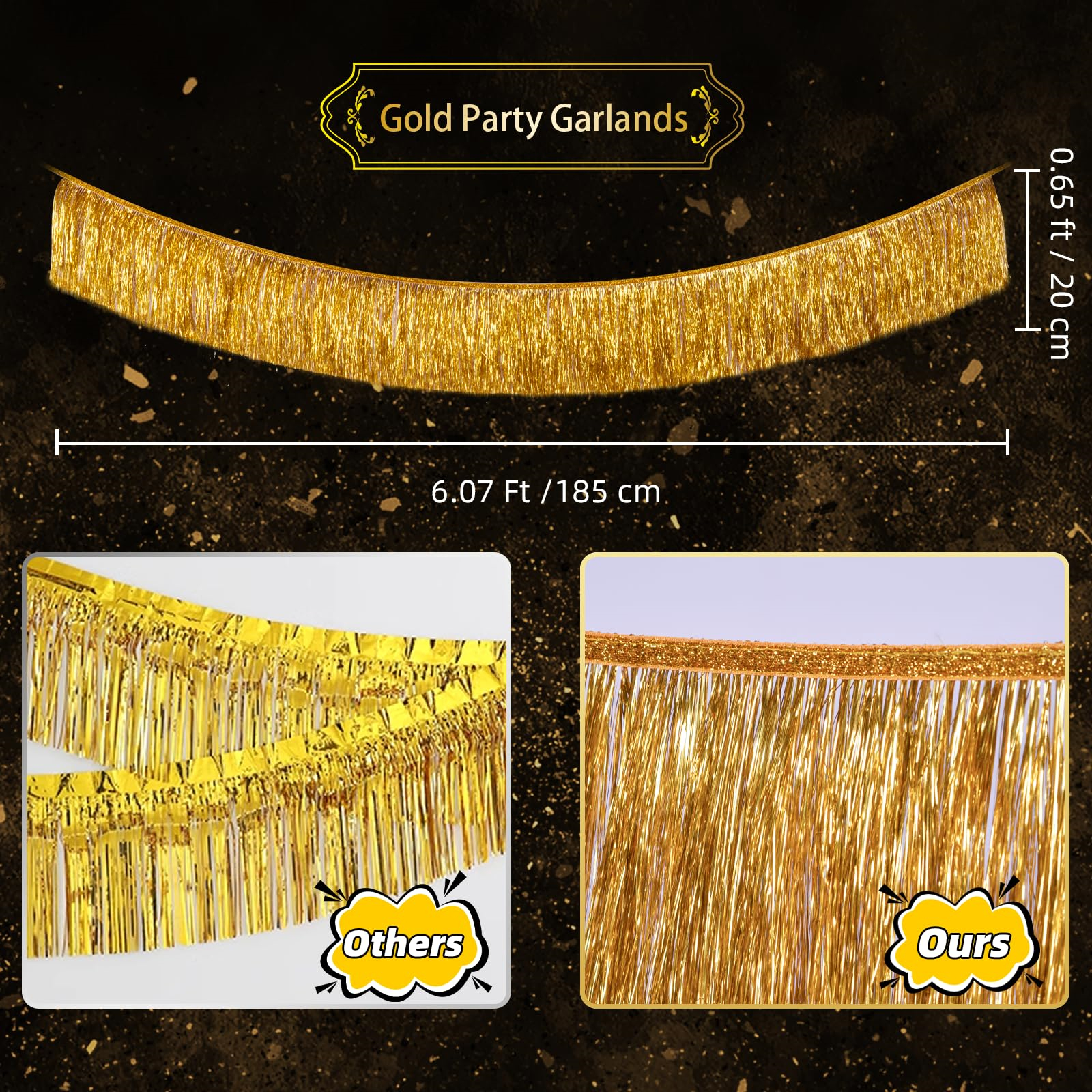 Gold Foil Fringe Garland Party - Tinsel Garland Decoration ulasan dan harga