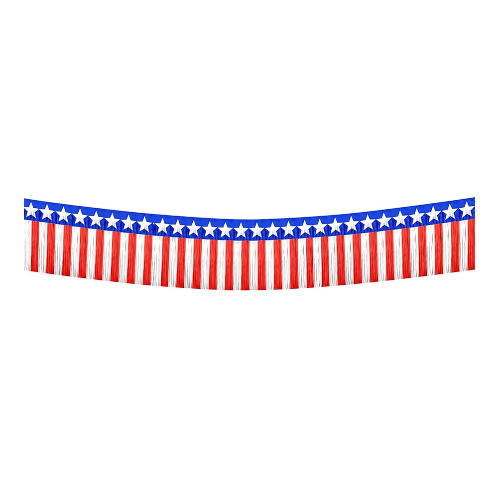 1Set Patriotic Red Blue White  - Tinsel Garland Decoration ulasan dan harga