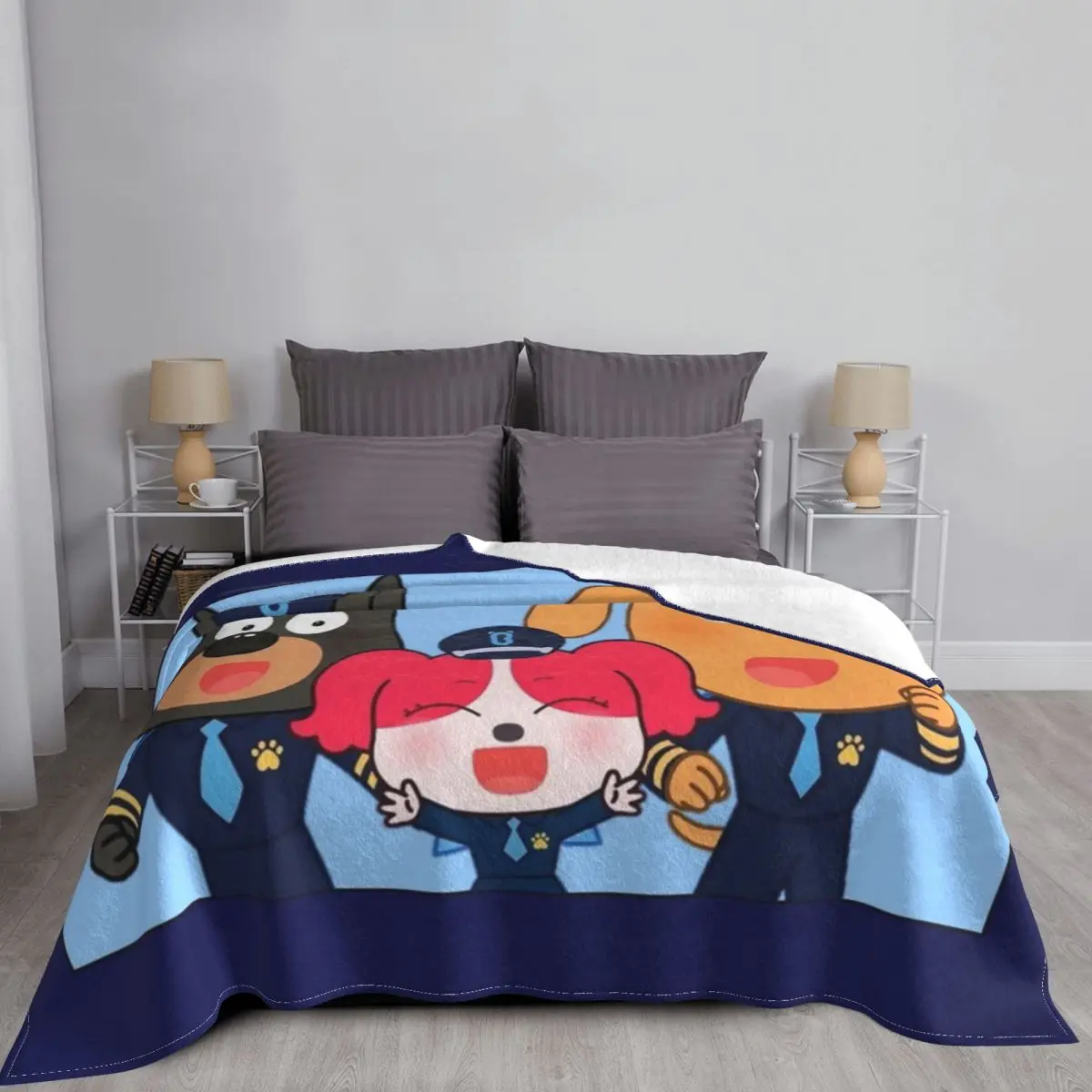 Sheriff Labrador Throw Blanket - Christmas Throw Blanket ulasan dan harga