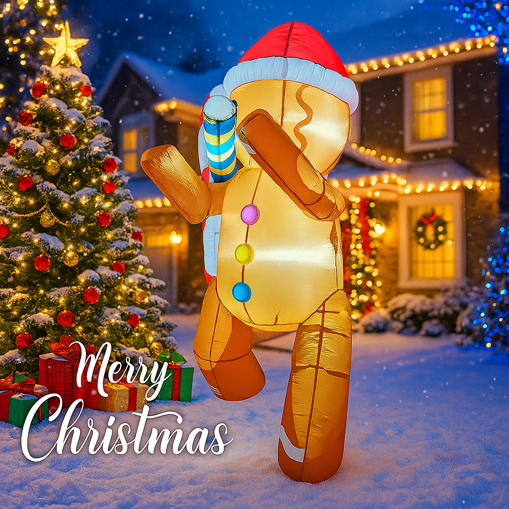 4.9FT Gingerbread Man Candy In - Christmas Lights Outdoor ulasan dan harga