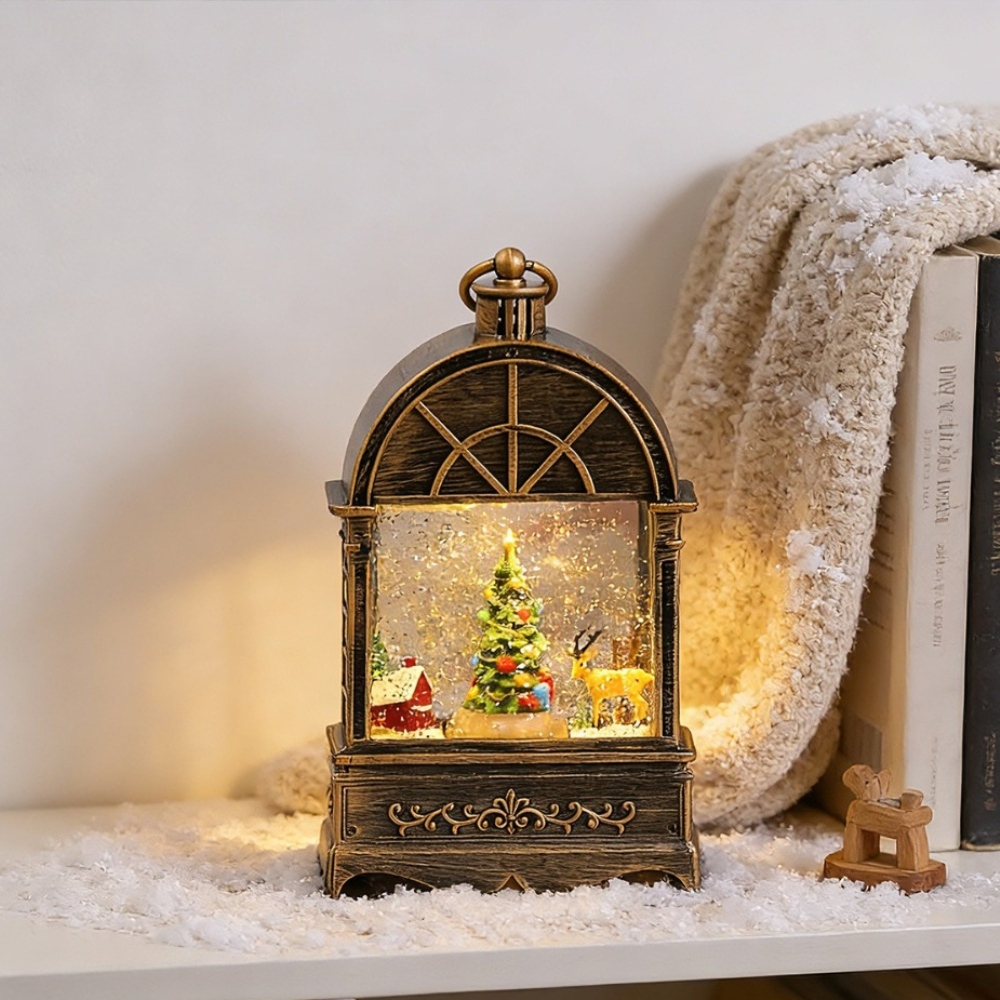 Christmas Snow Globe Lantern M - Snow Globe Musical ulasan dan harga