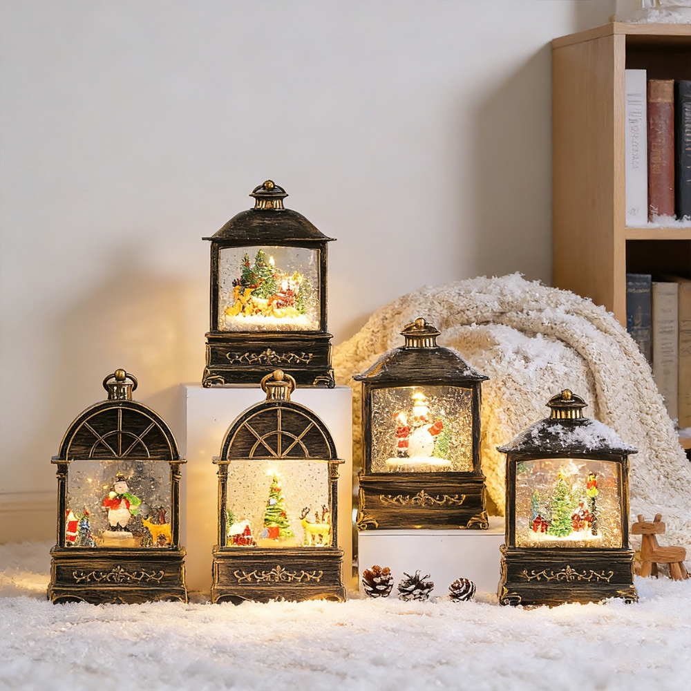 Christmas Snow Globe Lantern M - Snow Globe Musical ulasan dan harga