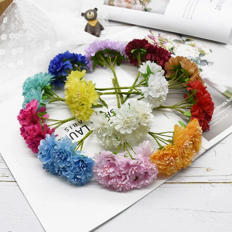 Silk Carnation Artificial Flow - Christmas Wreath Fake ulasan dan harga